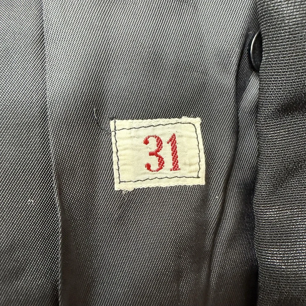 Vintage DeMoulin Bros Co Jacket Mens 31 Red Black Shawl Collar Uniform Tailcoat